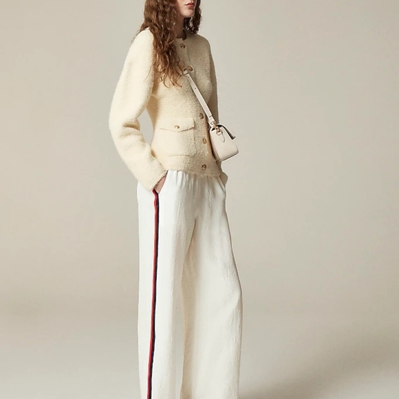 J. Crew Pants - Stratus side-stripe pant in textured satin